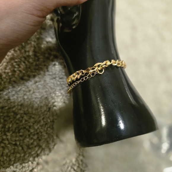 21kgp Dubai Jewelry Elegant Gold Bracelet with Silver Accents - Picture 7 of 7